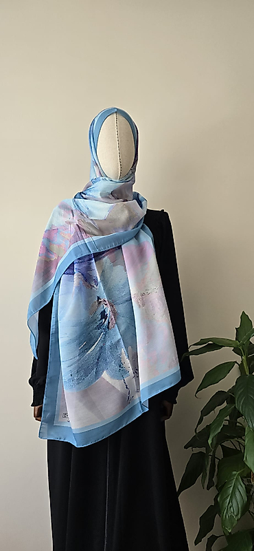 Bulut Desenli Soft Şal