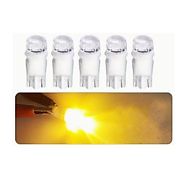 ( 5XADET ) 1 SET YENİ NESİL LED T10 DİPSİZ AMPUL KEHRİBAR (ISINMAZ MİKA PORSELEN)