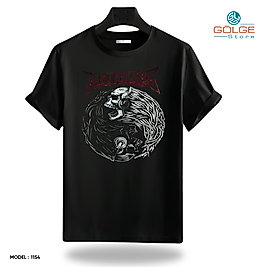Rock and Roll & Metallica Tarzı Baskılı Oversize Unisex Tişört