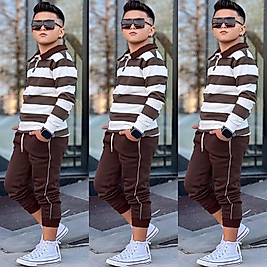 Kahverengi beyaz şardonlu takım