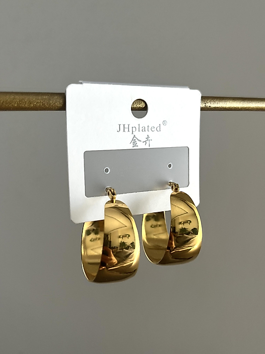 Çelik Geniş Halka Küpe