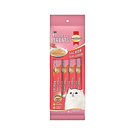 SmartH eart Somonlu immunity (Bağışıklık) Güçlendirici Krema Kedi Sıvı Ödül Maması (4 x 15 g)