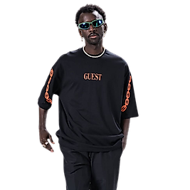 Owersize Dijital Baskı Guest T-Shirt