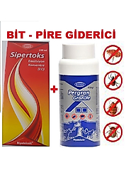 BİT, PİRE , KENE Zararlılara karşı  Sipertoks 100ml + Pergan 100 Gr (granül )