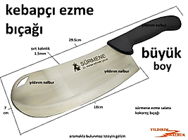 KEBAPÇI BIÇAK BÜYÜK BOY KALİTE SÜRMENE KOKOREÇ BIÇAĞI SALATA BIÇAĞI PLASTİK SAP