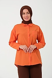 Gömlek - Turuncu Tek Cepli