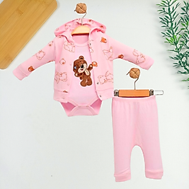 Teddy Bear Hırkalı 3 Parça Takım