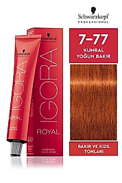 İGORA ROYAL SAÇ BOYASI 60 ML. (7-77 KUMRAL YOĞUN BAKIR)