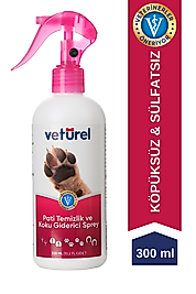 Veturel Kedi ve Köpekler için Pati Temizleyici ve Koku Giderici Sprey 300ml