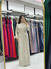 Velora  Gold Tesettür Abiye