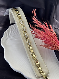 Baklava model taşlı 14 ayar altın kaplama Xuping bileklik