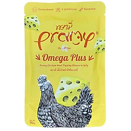 Pramy  Omega Plus Jöle İçinde Tavuklu Ve Peynirli Yetişkin Kedi Maması 70G