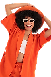 Rahat Kesim Kimono Üst - TURUNCU