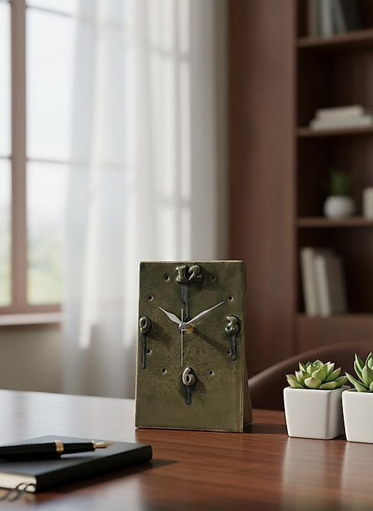 Haki Yeşil Masa Saati MS049