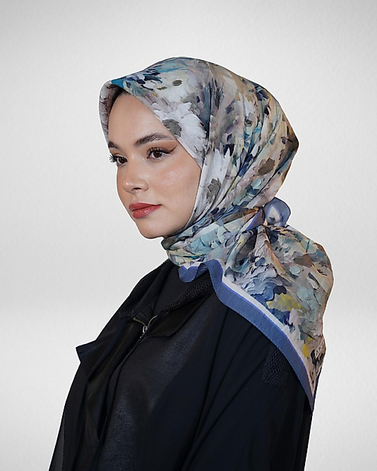 Spring Eşarp Pastel Çiçek Desenli