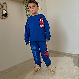 MARVEL ERKEK ÇOCUK SAKS MAVİSİ TAKIM