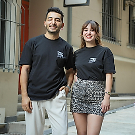 Hepcats Özel Tasarım Siyah Oversize Unisex T-Shirt