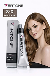 VERTONE SAÇ BOYASI 60 ML. (8-0 AÇIK KUMRAL)