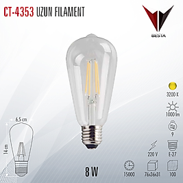 CATA CT-4353 UZUN FILAMENT RUSTİK AMPUL