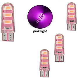 1 TAKIM PROFESSIONAL T10 LED PINK T10 LED DİPSİZ AMPUL JUMBO II. VERSIYON SERİ PEMBE