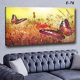 MERCAN MOBİLYA  VE AKSESUAR ,   130*70 BAHARDALI VE KELEBEK   KANVAS TABLO