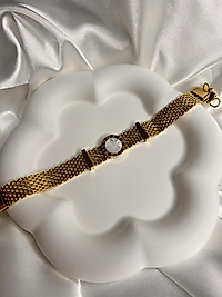 Elegant Mesh Gold Bracelet Model Çelik Bileklik