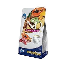 N&D Tropical Selection Serisi Düşük Tahıllı, Tropikal Meyveli & Kuzu Etli Kısırlaştırılmış Kedi Maması 1,5 kg