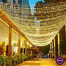 2X5 METRE 1000 LEDLİ  FLAŞLI SAÇAK YILBAŞI SÜSÜ