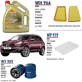 NİSSAN QASHQAİ 1.6 MOTOR 02/07 → 12/13 84 KW 114HP YAĞ BAKIM SETİ