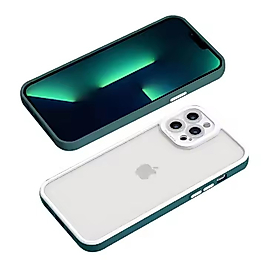 iPhone 12 Pro Lens Korumalı Mat Telefon Kılıfı Yeşil
