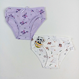 Karışık Desenli  Emprime Kız Külot / 2'li Set