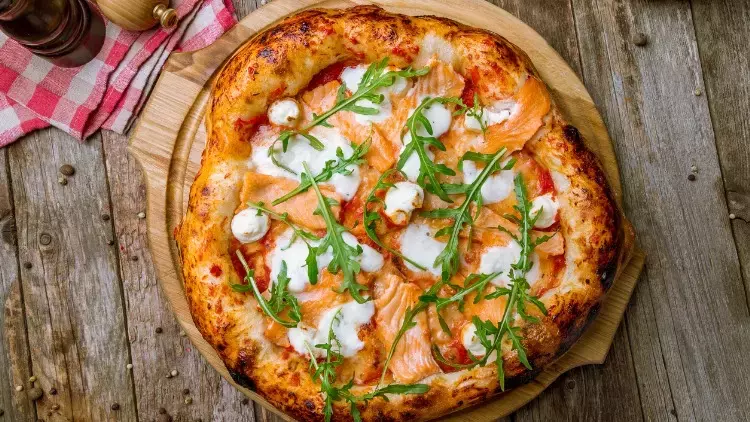 Lachs-Pizza