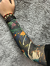 Giyilebilir Desenli Kol Dövmesi 3D Baskılı Tattoo