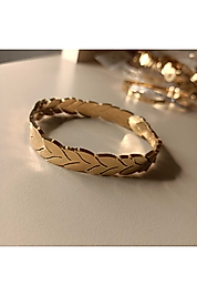 BİRLEŞİK YAPRAKLAR GOLD ÇELİK KELEPÇE BİLEKLİK