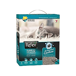 Reflex Topaklanan Aktif Karbonlu İnce Taneli Kedi Kumu (6 L)