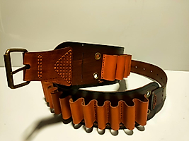 Deri Fişek Kemeri Taba Renk - KAPAKSIZ