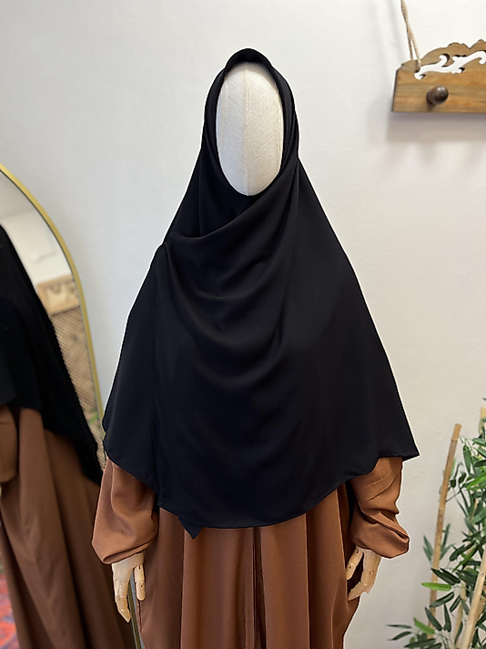 Siyah Bambu Viskon Eşarp 120 cm