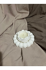 bubble tepsi ve lotus mum seti