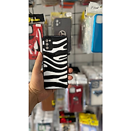 Samsung Galaxy A03s Zebra Desen Kabartmalı Telefon Kılıfı