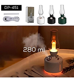 Şarjlı Gece Lambası & Hava Nemlendirici Buhar Makinesi Gaz Lambası
