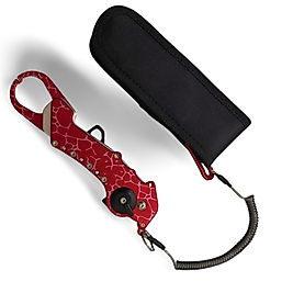 Katta Katlanır Aluminyum  Balık  Dudak Tutucu Gripper - Kırmızı