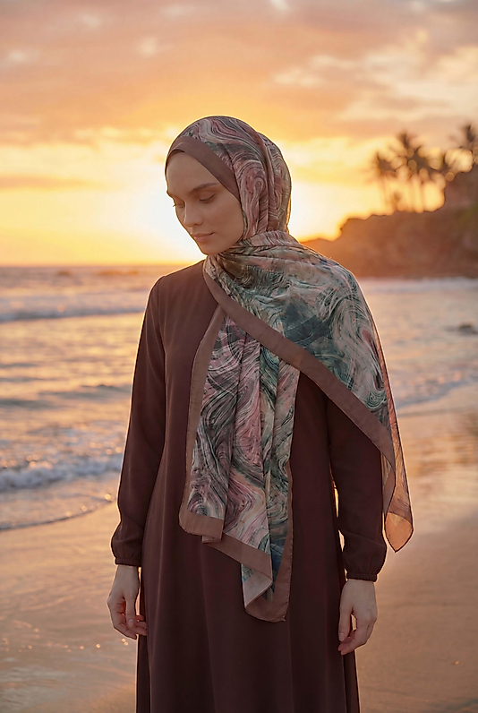 Spring mermer desen şal