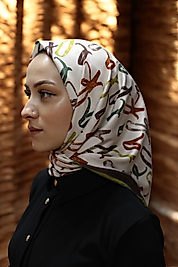 Akel Alfa Twill Eşarp  Geometrik Desenli