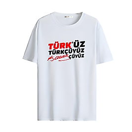 Kırmızı Beyaz Vatan Aşkı Bayrak ve Atatürk Baskılı Oversize Unisex Tişört