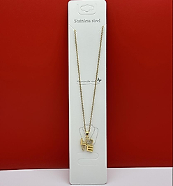 Love figürlü çelik kolye gold