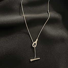 Silver Çelik Kolye-45 cm