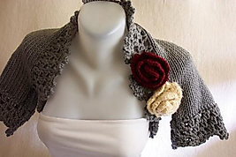 Grey Knitted Wool Shrug