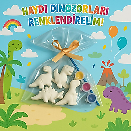 Taş boyama seti Dinazorlar