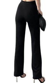 Yüksek Bel  Biyeli Pantolon - SİYAH