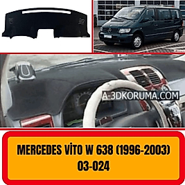 Mercedes Vito W638 1996 - 2003 Konsol Torpido 3D Koruma Koruyucu Kılıfı